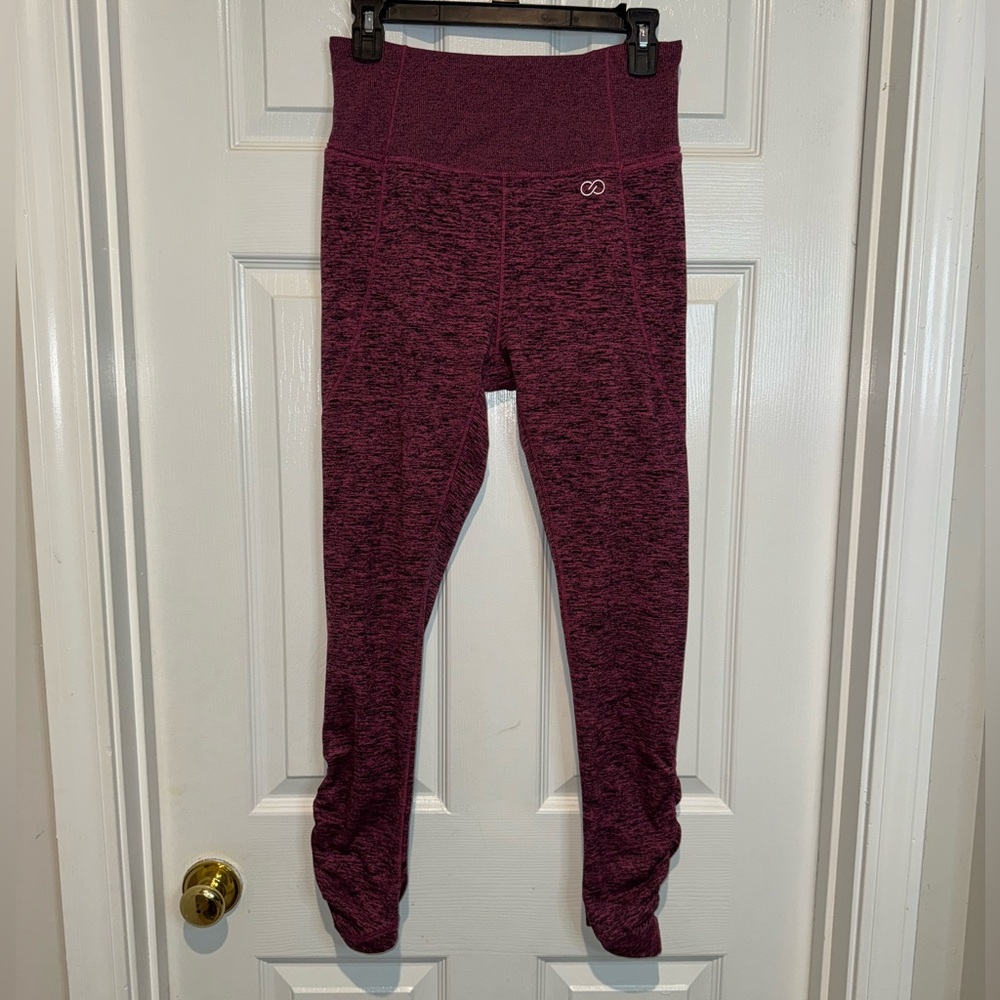 CALIA by Carrie Underwood Purple Leggings w/ High Waist and Ruched Detail. SizeM